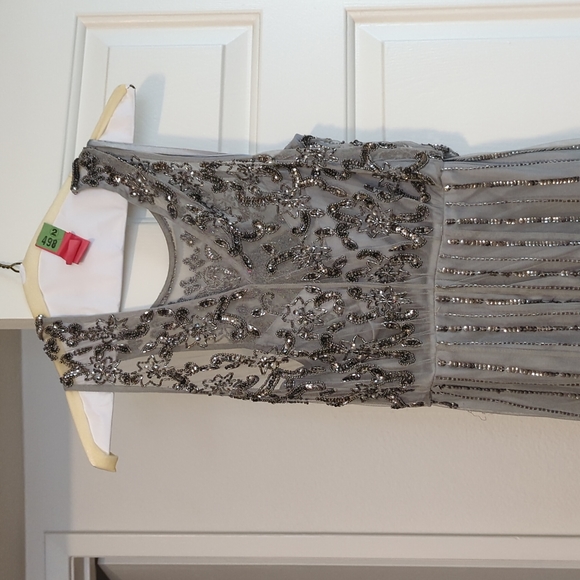 BHLDN Amada Dress Beaded Blue Maxi Gown 0 - Picture 6 of 10